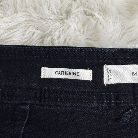 SOLD ~ MNG Catherine Wide Leg Jeans 10 (32x27.5) Black Raw Hem Denim Womens - Picture 6 of 10